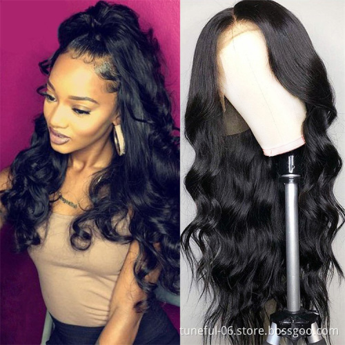 Tuneful Wholesale Transparent HD Full Lace Human Hair Wigs 100% Human Hair for Black Women Wavy Full Lace HD Human Hair Wig